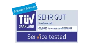TÜV Saarland Schaden-Service Sehr gut Kundenurteil 2025