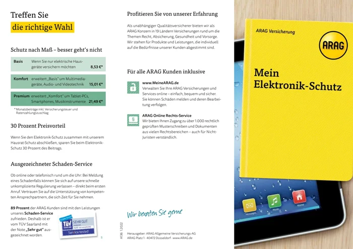 Erste Seite: ARAG Elektronik-Schutz