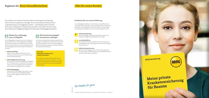 Erste Seite: ARAG Beihilfeversicherung