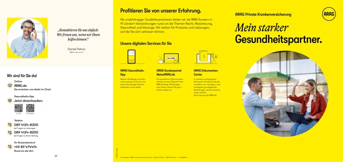 Erste Seite: ARAG PKV: Informationen für Versicherte