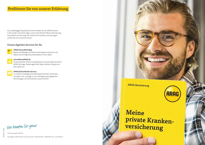 Erste Seite: ARAG Private Krankenversicherung