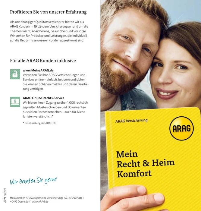 Erste Seite: ARAG Recht & Heim kompakt