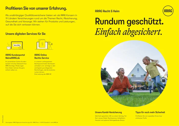 Erste Seite: ARAG Recht & Heim