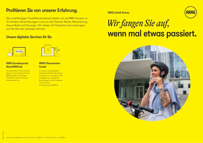 Erste Seite: ARAG Unfallversicherung