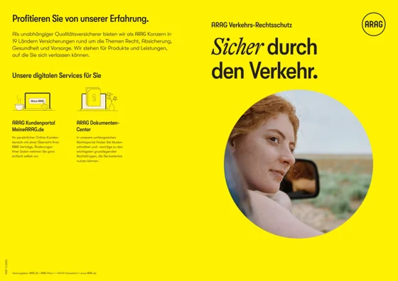 Titelseite: ARAG Verkehrsrechtsschutz