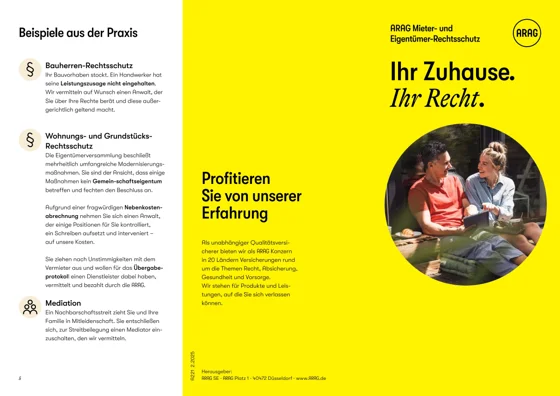 Erste Seite: Vermieten – kompakter Überblick